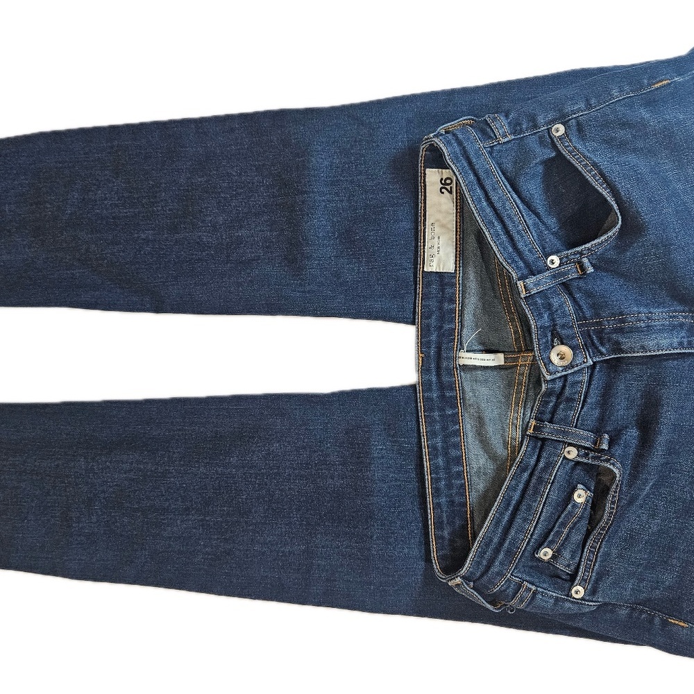Rag & Bone Jeans Womens 26 Blue Denim Dre Low-Rise Made in USA Slim Boyfriend - Picture 5 of 12